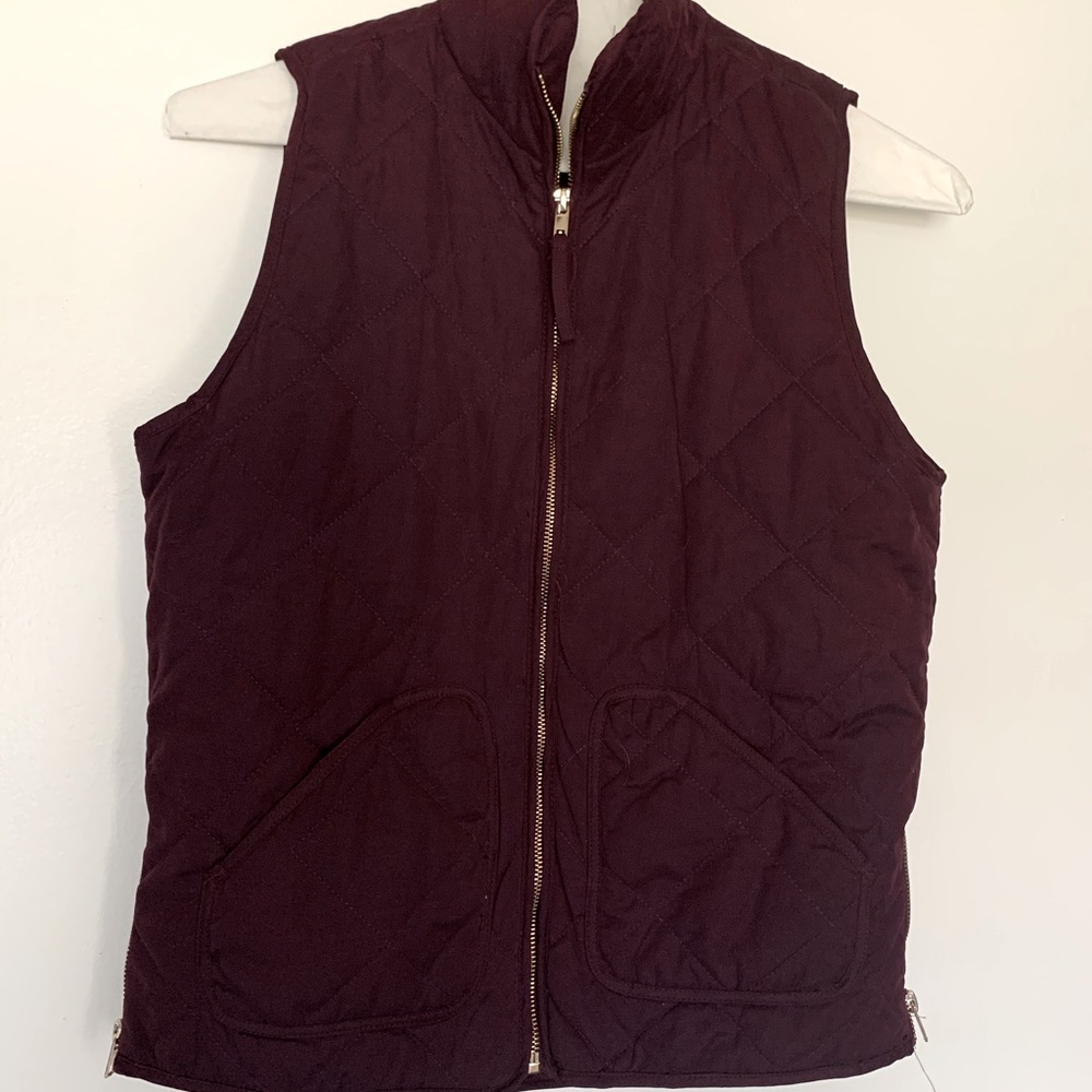 Dark purple quilted vest